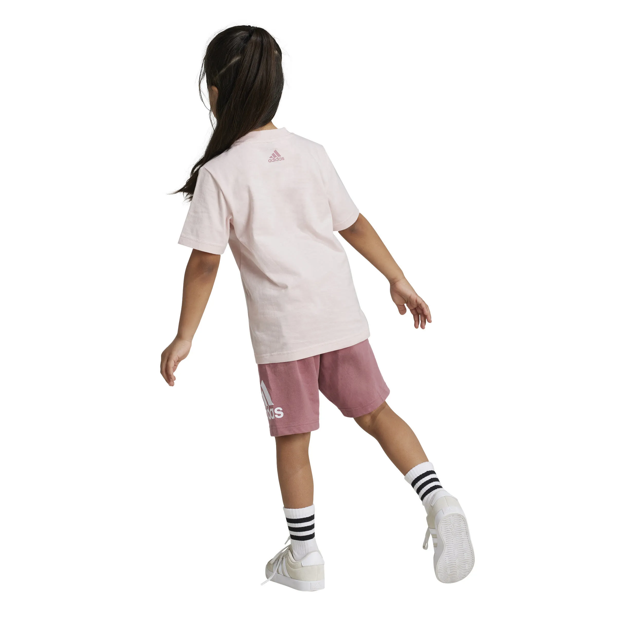 adidas Essentials Logo T-Shirt und Shorts Set Kinder rosarot