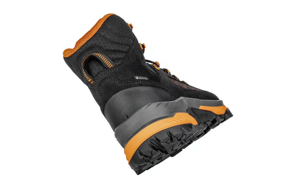 Lowa CORVARA GTX MID Herren Wanderschuhe Trekkingschuhe Mid schwarz/orange
