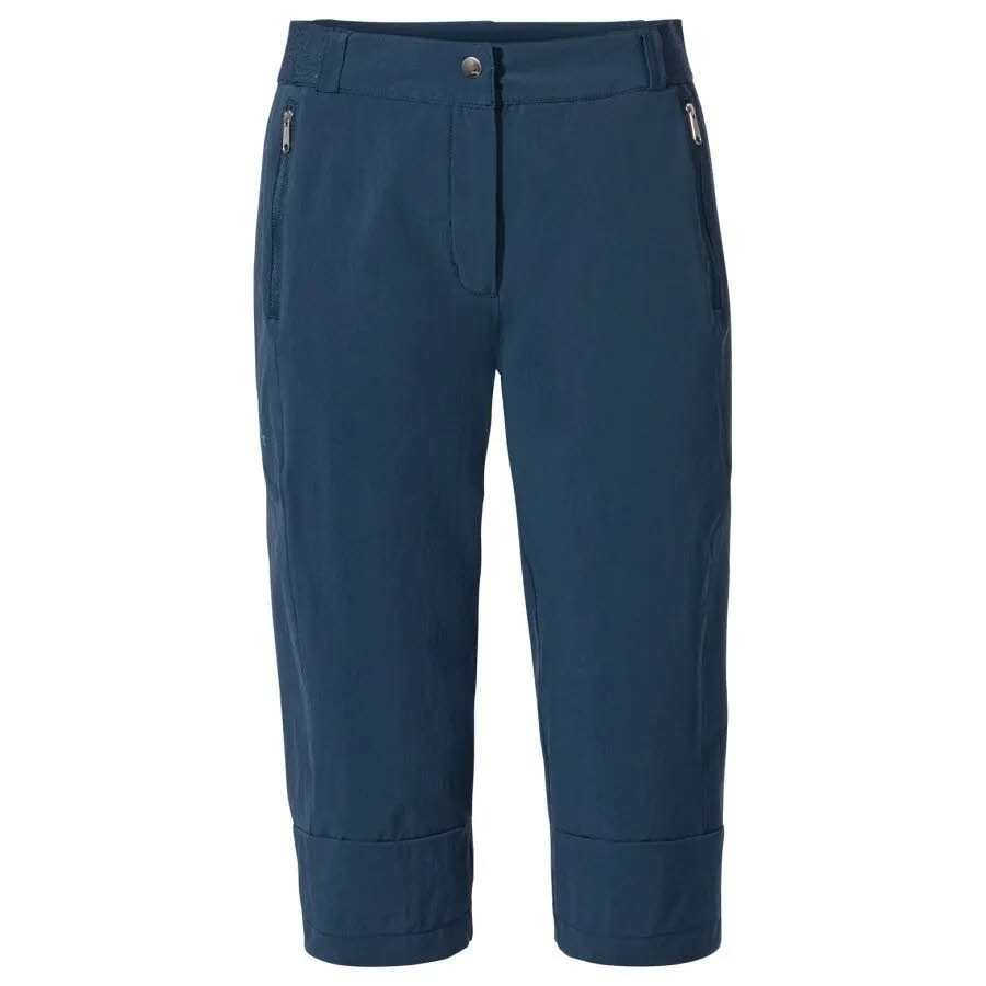 Vaude Farley Stretch Capri Hose III Damen Wanderhose Trekkinghose blau