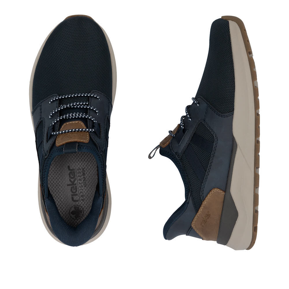 Rieker Slipper Herren Sneaker Freizeitschuhe blau