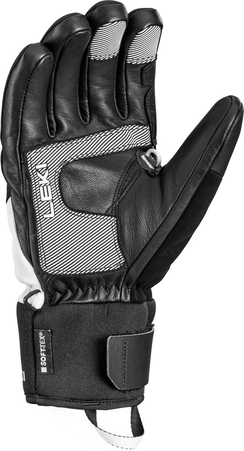 Leki HS Hevon 3D Unisex Skihandschuhe Fingerlinge weiß/schwarz