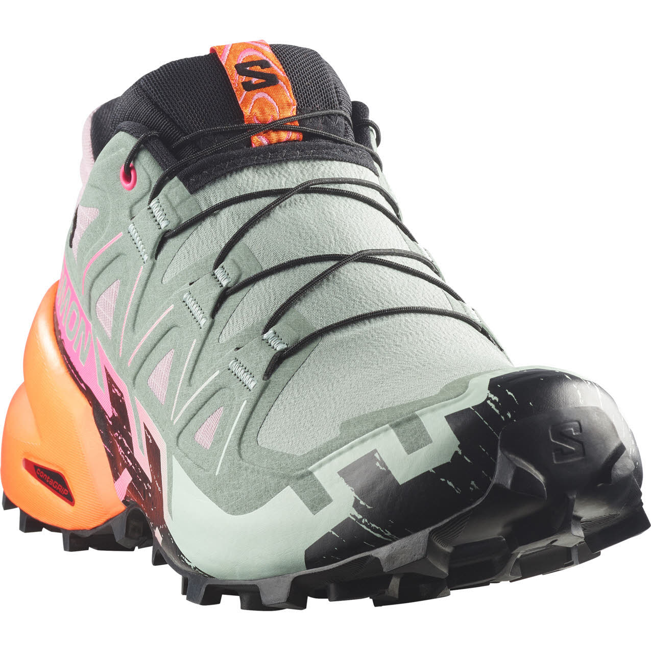 Salomon SPEEDCROSS 6 GTX ICON W Damen Laufschuhe Trailrunningschuhe grün/schwarz