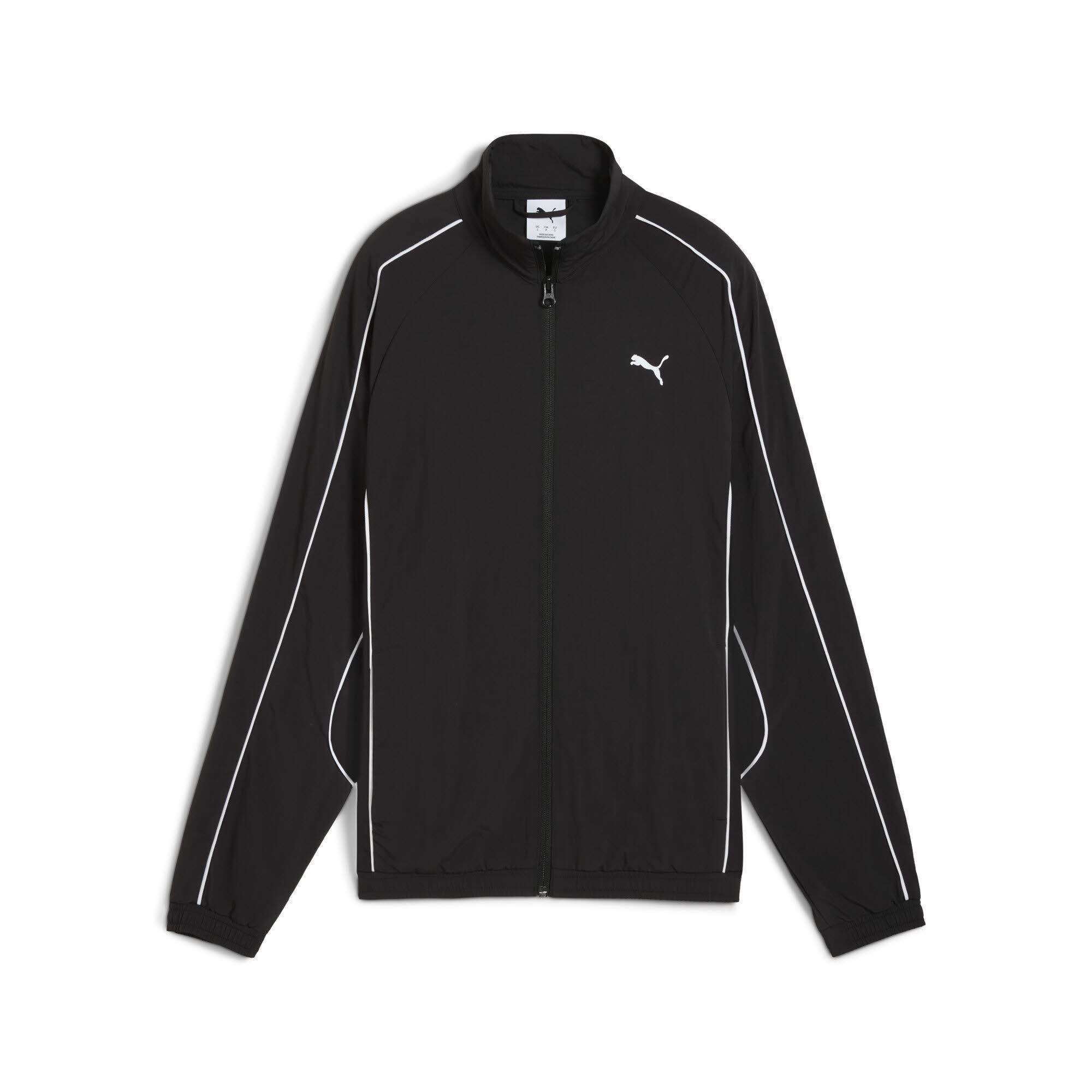 Puma SPORT Comfort Woven Full-Zip Jacket Damen Trainingsweste schwarz