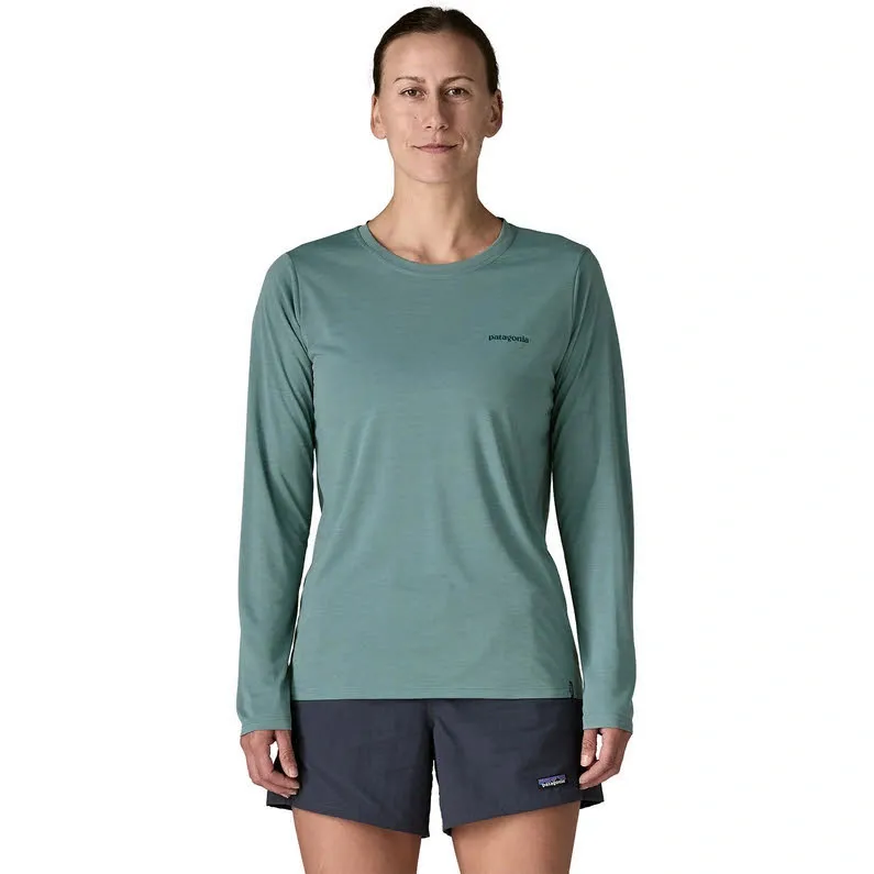 Patagonia Long-Sleeved Capilene® Cool Daily Shirt - Boardshort Logo Damen blau