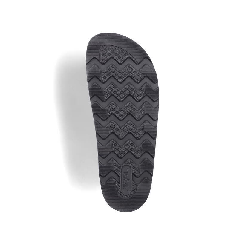 Rieker Damen Sandalen Hausschuhe Pantoletten schwarz