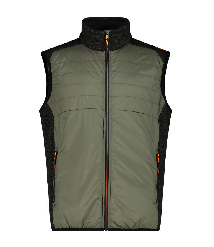 CMP Herren Weste Hybridweste Daunenweste Fleeceweste Herren dunkelgrün