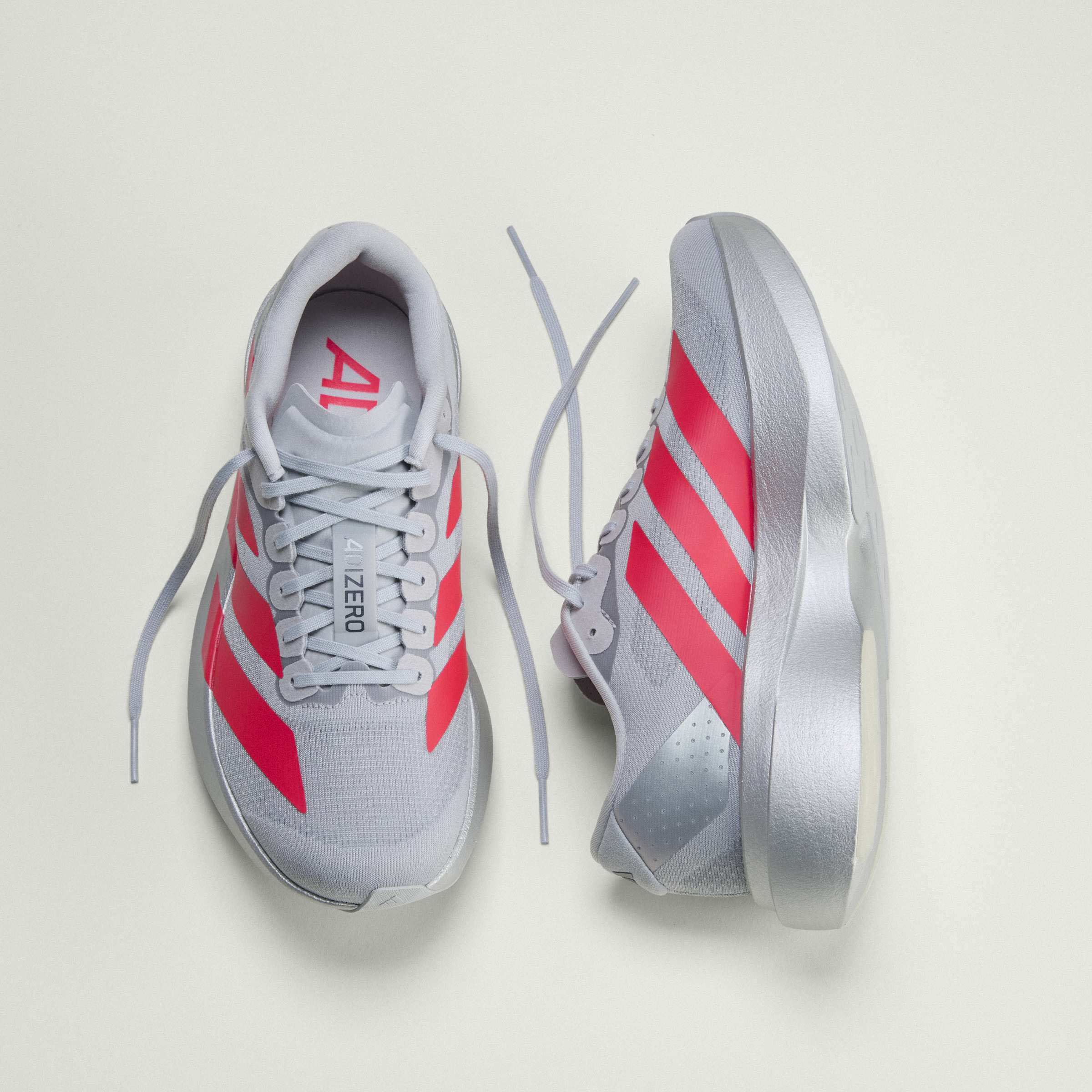 adidas ADIZERO EVO SL Herren Laufschuhe Joggingschuhe silber/rot