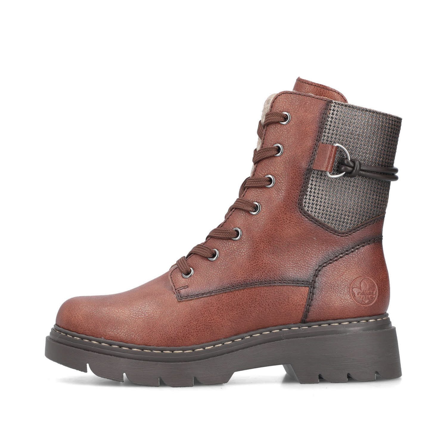 Rieker HWK Damen Stiefel Damen Winterstiefel Bikerstiefel braun