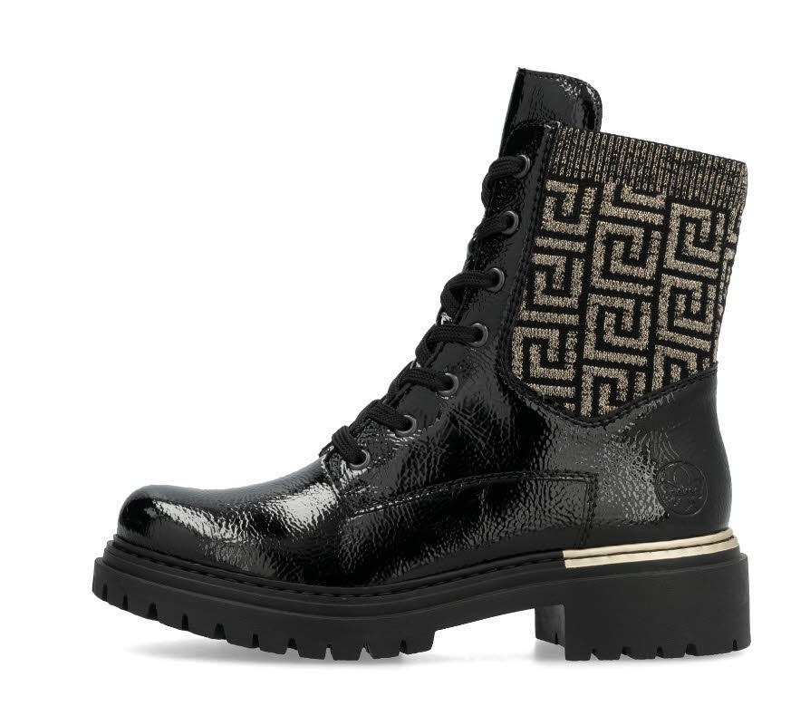Rieker Damen Stiefelette Schnürer urbanschwarz