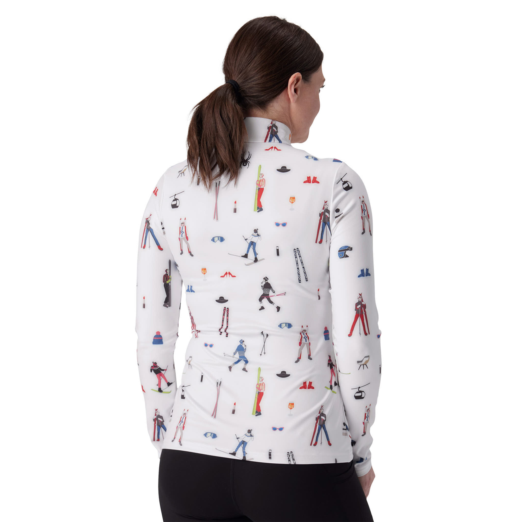 Spyder VIVID 1/2 ZIP Skirolli Damen weiß