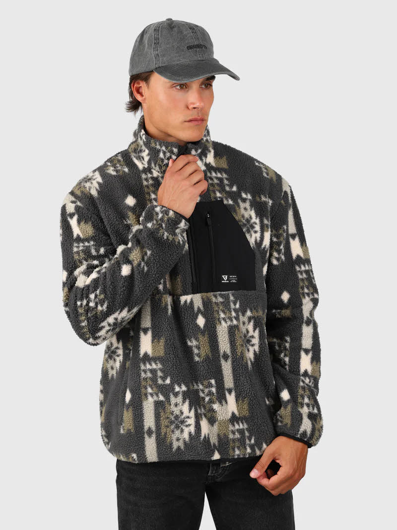 Brunotti Kelstyn-Print Men Fleece Herren Siberia Black
