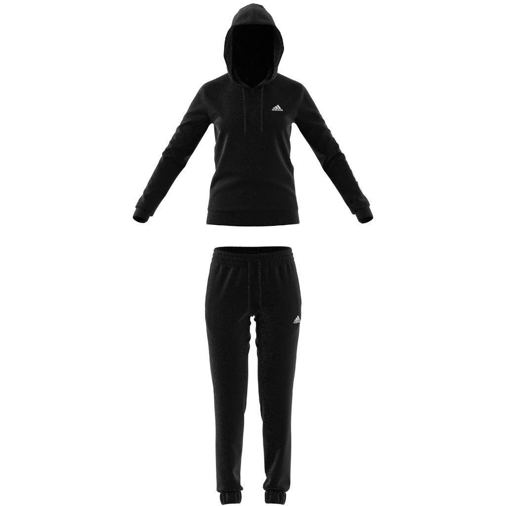 adidas Linear Damen Trainingsanzug Jogginganzug schwarz