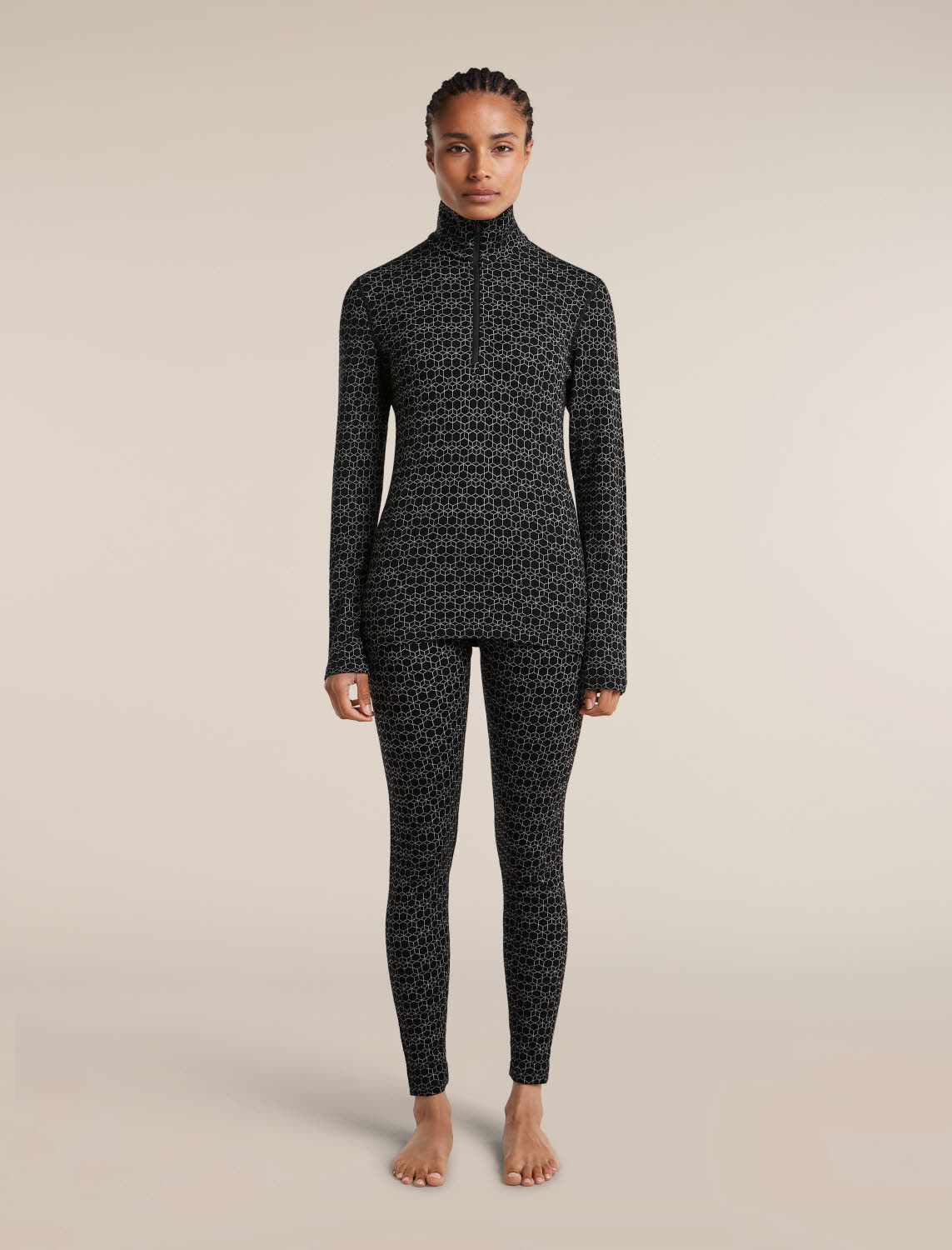 ICEBREAKER Shirt Damen Skirolli schwarz