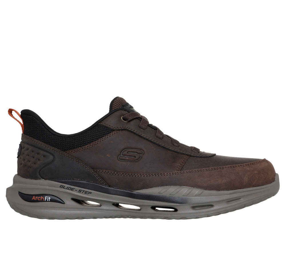 Skechers ARCH FIT ORVAN - MOXLEY Herren Slip-ins Slipper Sneaker braun