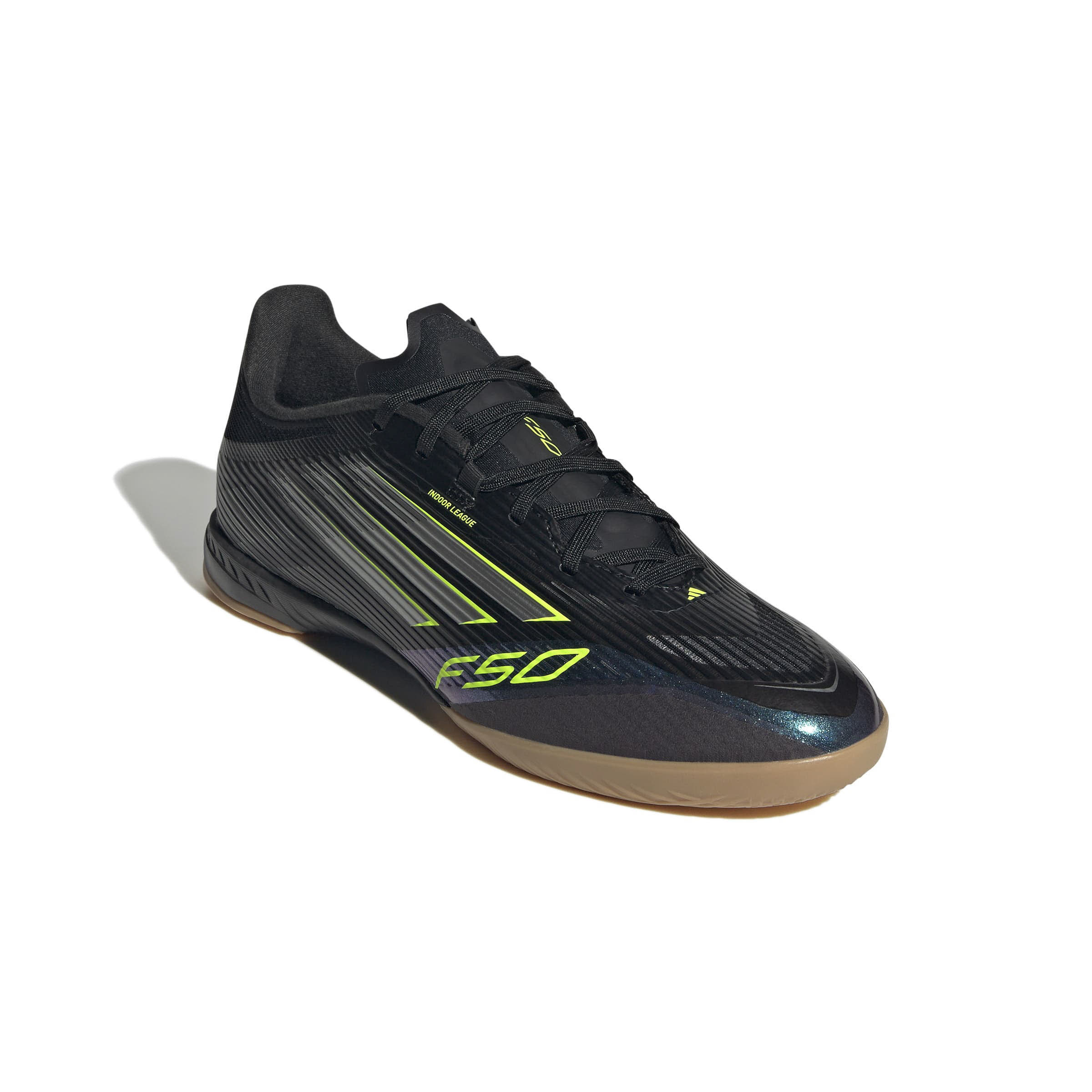 adidas F50 LEAGUE IN Unisex Fußballschuhe Hallenschuhe cblack/ironmt/luclem