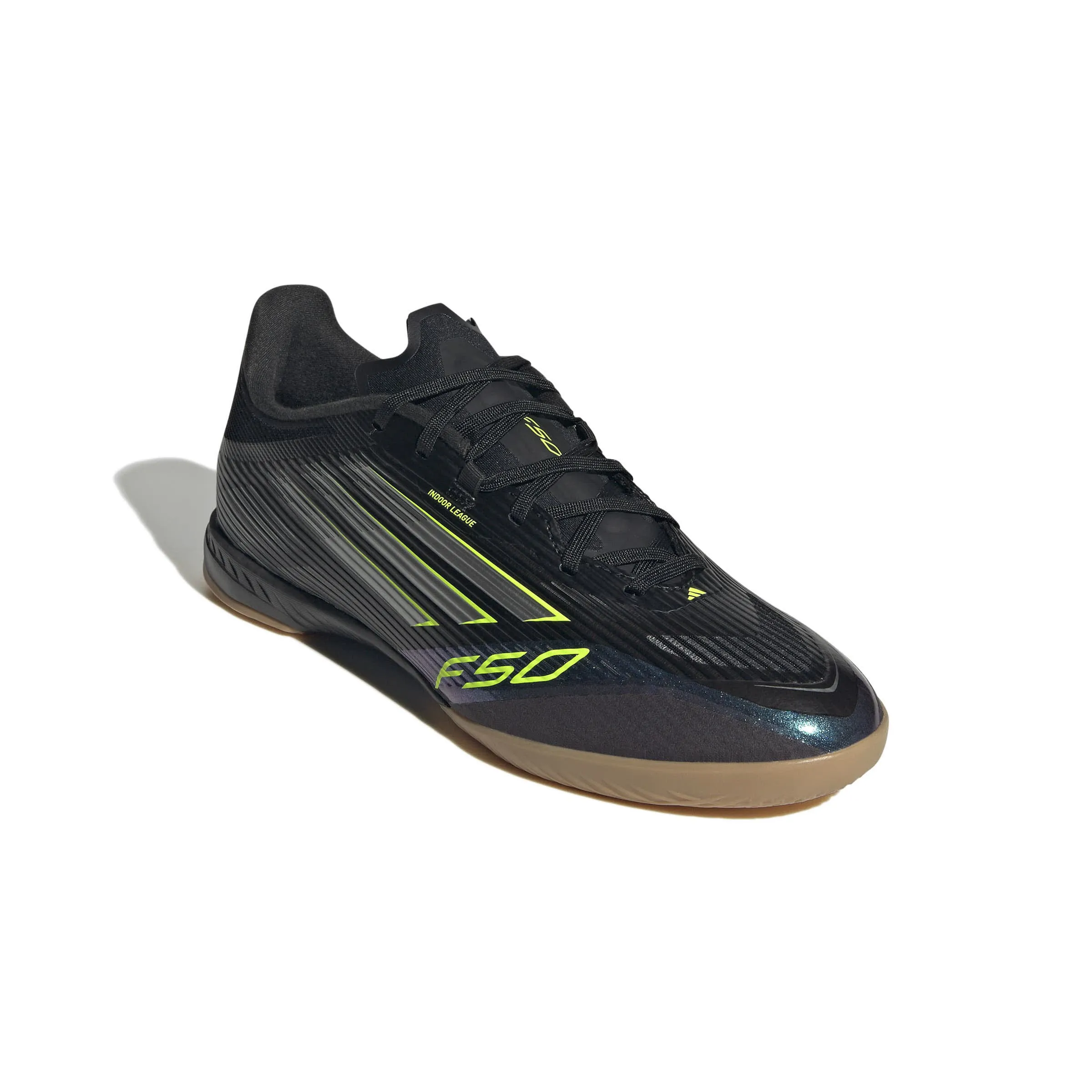 adidas F50 LEAGUE IN Unisex Fußballschuhe Hallenschuhe cblack/ironmt/luclem