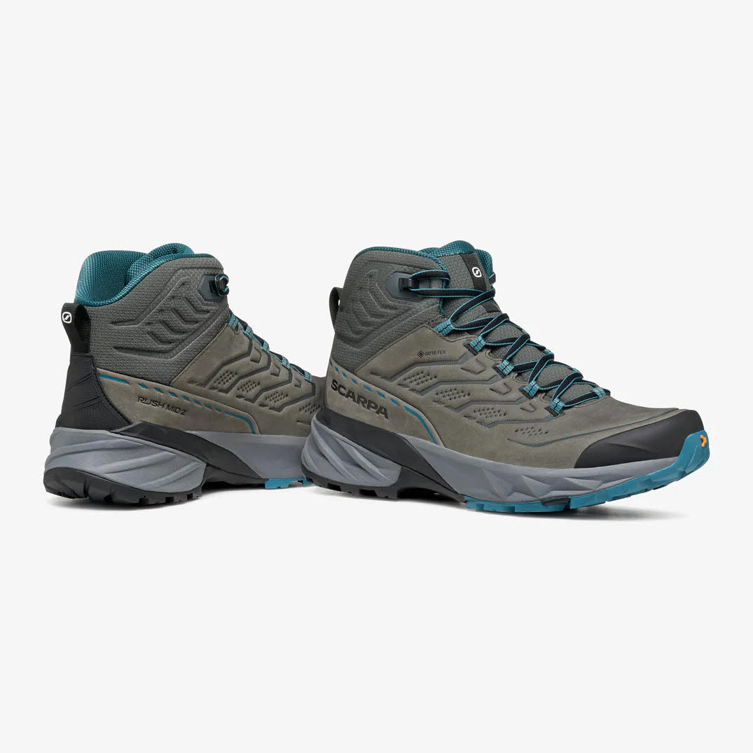 SCARPA RUSH 2 PRO MID GTX Herren Wanderschuh Mid-Cut Nubuk Fast-Hiking-Stiefel mit fortschrittlichem Komfort und Dämpfung