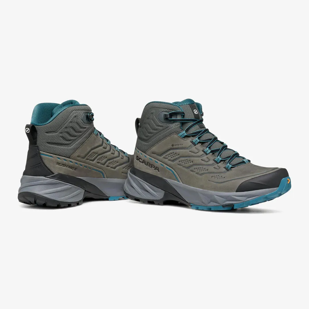 SCARPA RUSH 2 PRO MID GTX Herren Wanderschuh Mid-Cut Nubuk Fast-Hiking-Stiefel mit fortschrittlichem Komfort und Dämpfung
