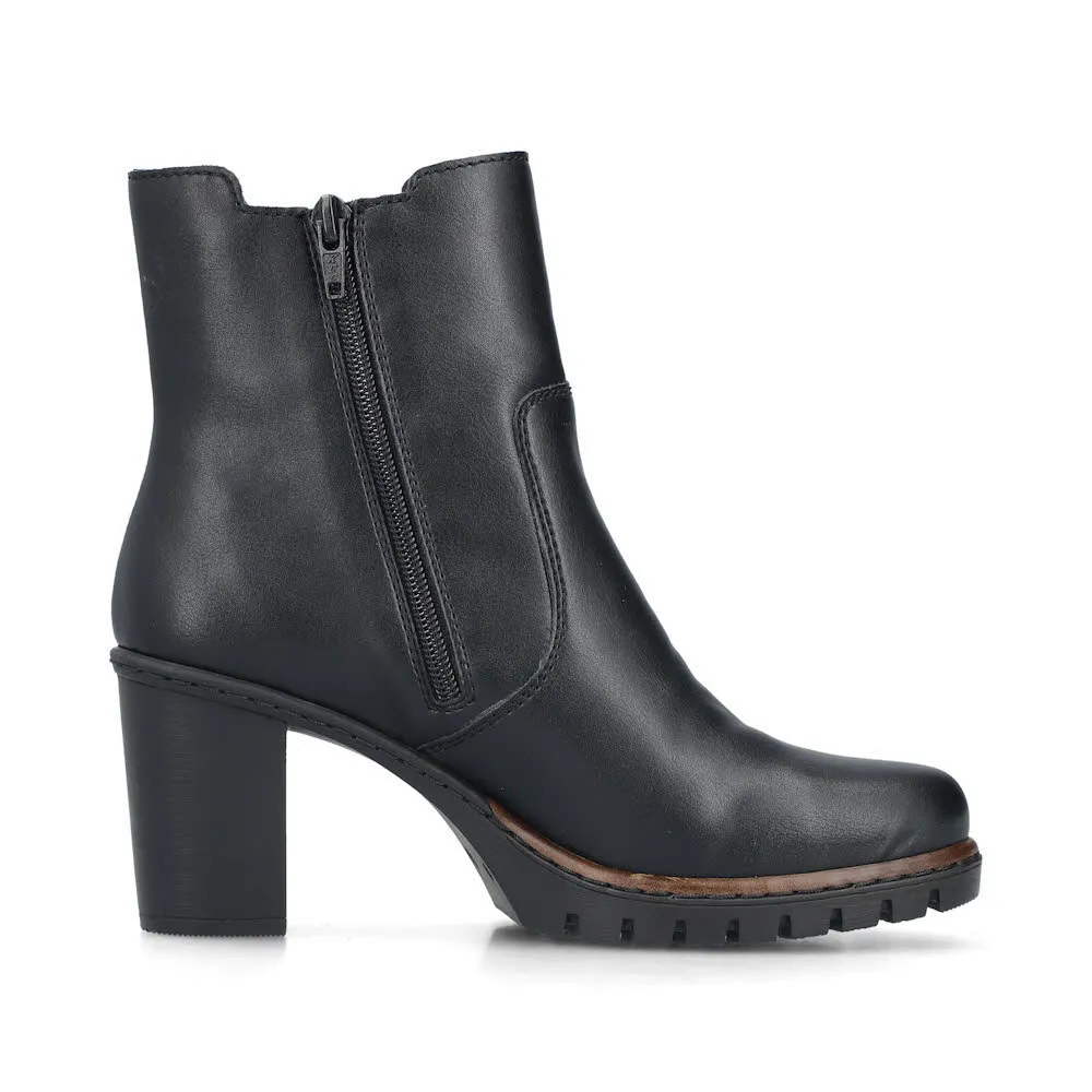 Rieker Stiefeletten Damen Freizeitstiefel Kurzstiefel schwarz