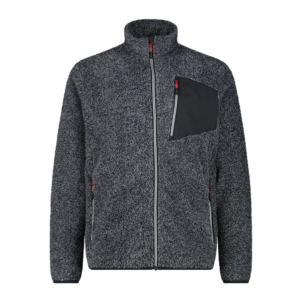 CMP MAN JACKET Herren Fleecejacke grau