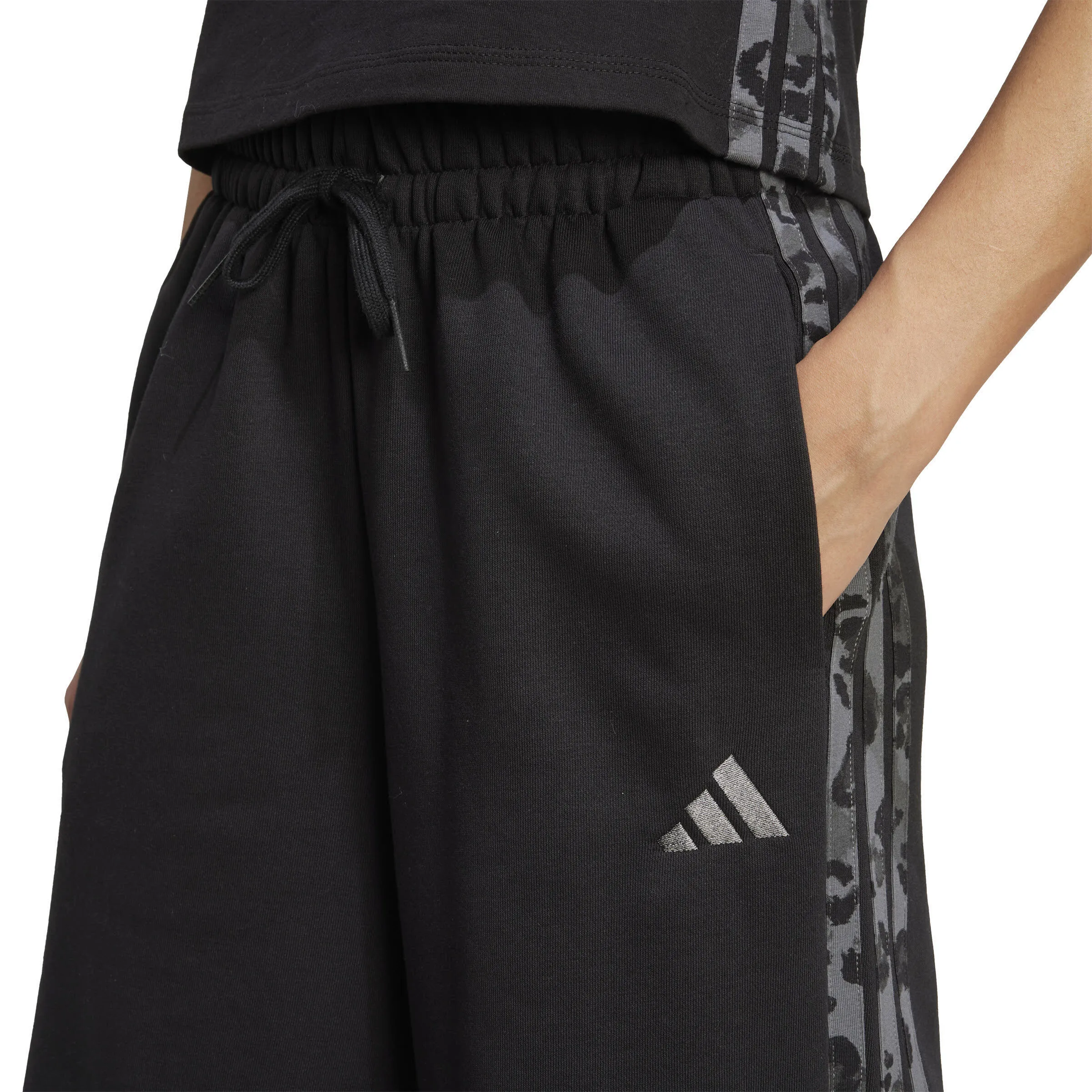 Adidas AOP FT PT Damen Jogginghose weit schwarz