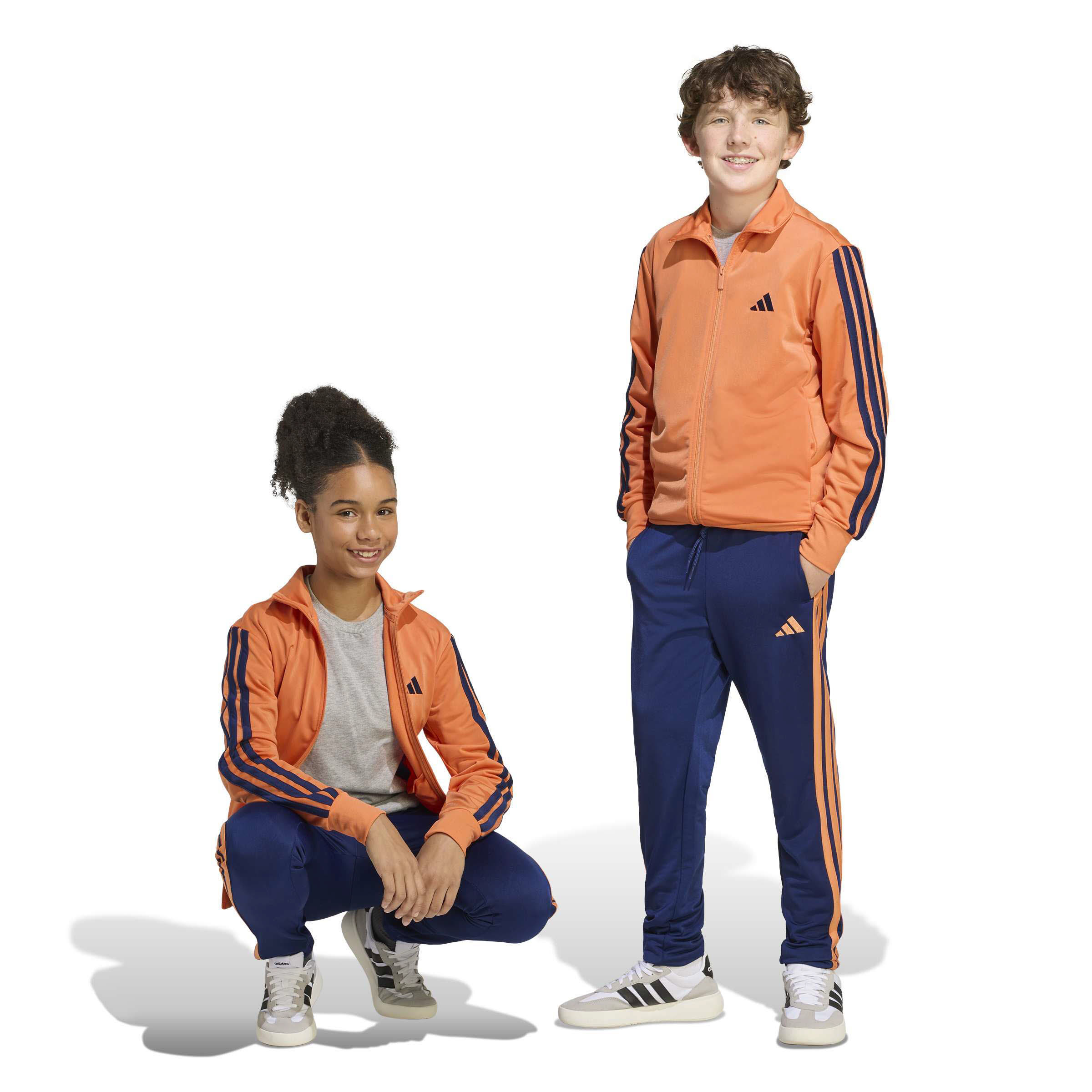 adidas Essentials Climacool Kinder Trainingsanzug - Orange/Dunkelblau