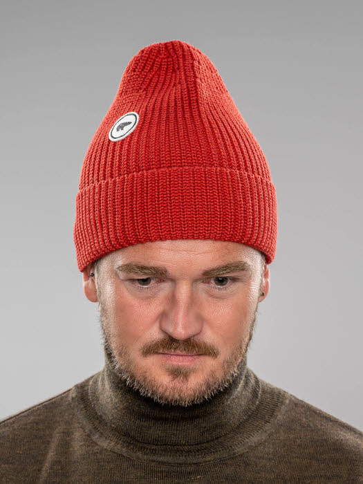 Eisbär Lania OS Damen Strickmütze Wintermütze rot