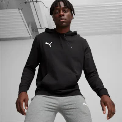 Puma teamGOAL Casuals Hoodie Kapuzenpullover Herren schwarz