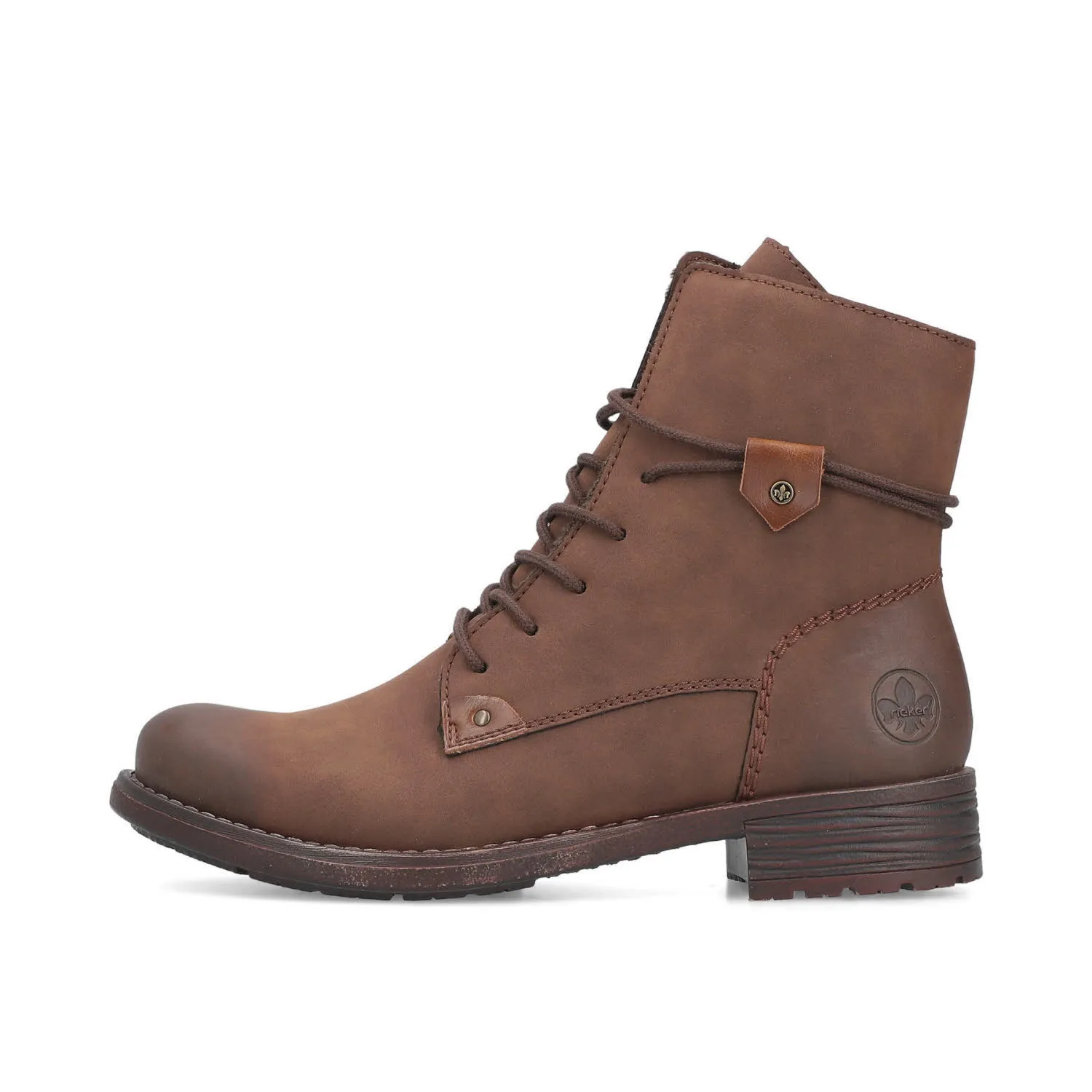 Rieker Damen Schnürstiefel braun