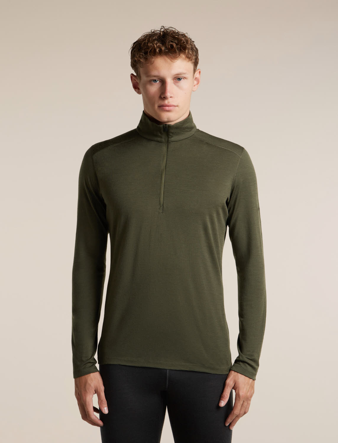 ICEBREAKER HE 200 Oasis LS Half Zip Herren Skirolli grün