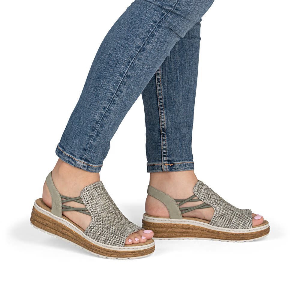 Rieker Keilsandaletten Damen khaki