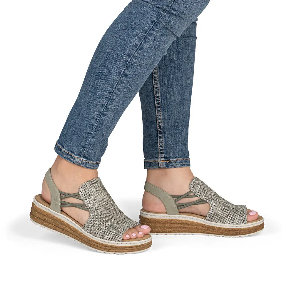 Rieker Keilsandaletten Damen khaki