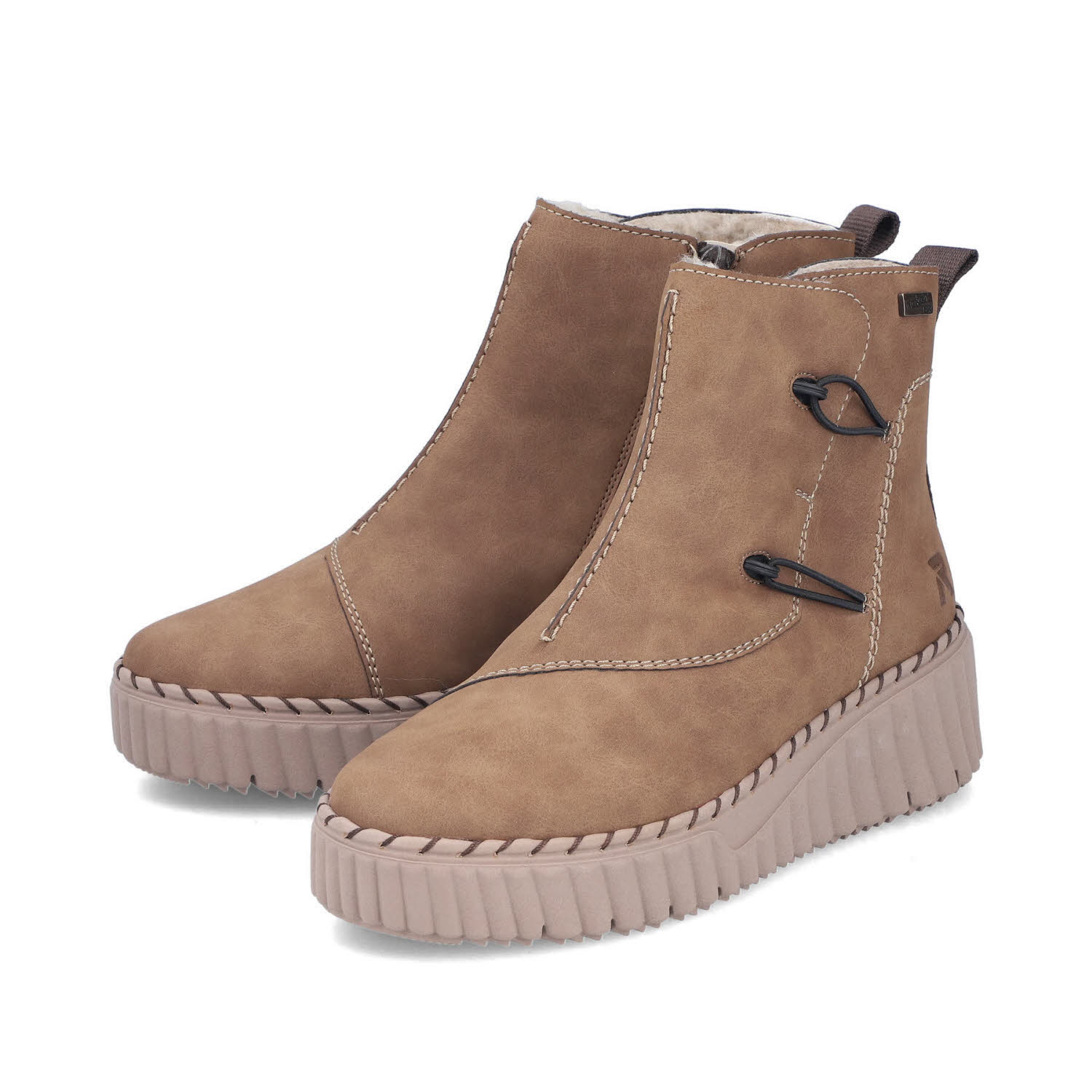 Rieker HWK Damen Stiefel Damen Modestiefel Winterstiefelette wood
