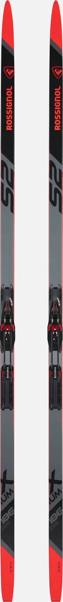Rossignol X-IUM SKATING + R-SKATE-Bindung Skating-Ski schwarz grau rot