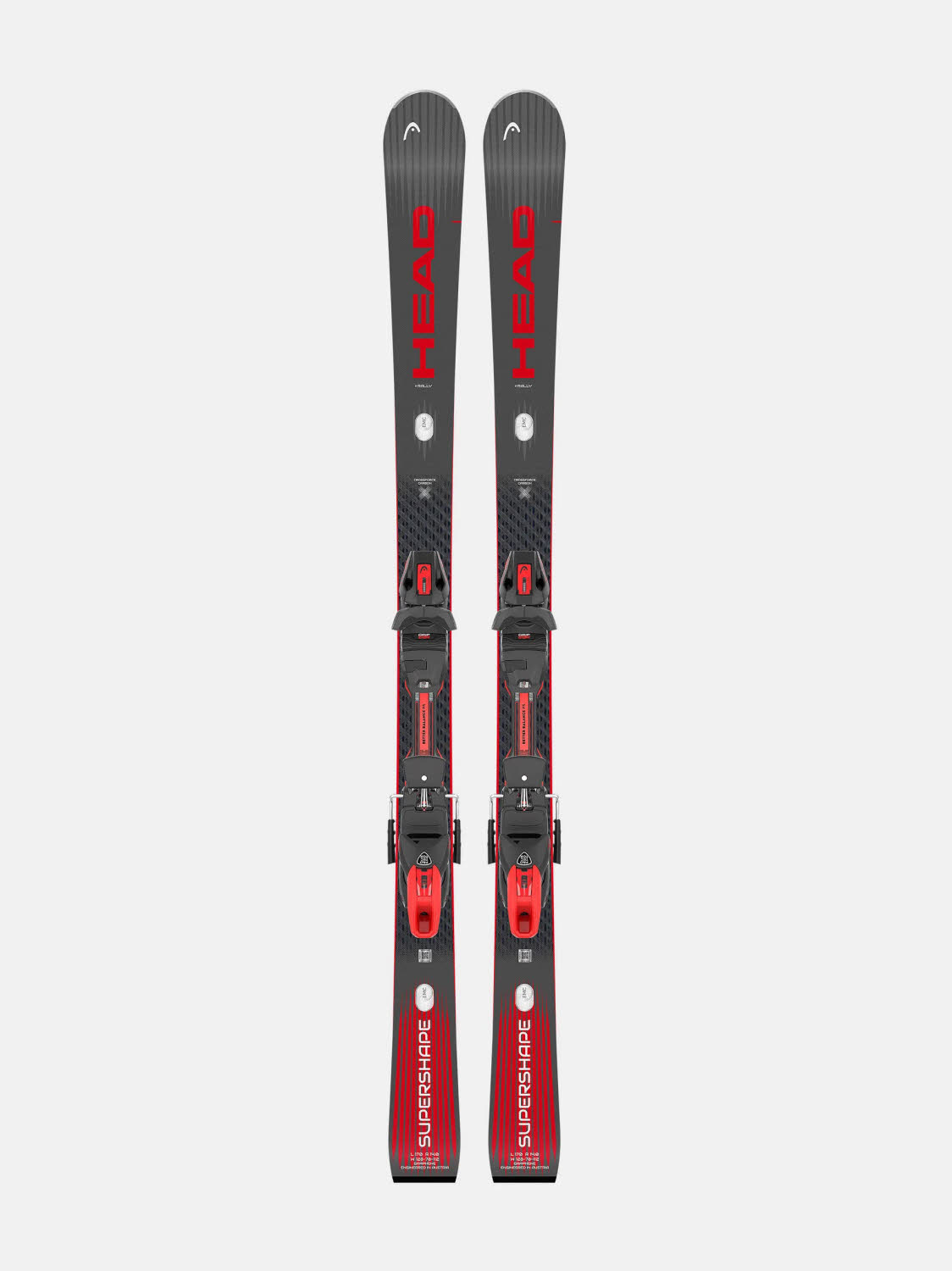 Head Supershape e-Rally + Prot Evo 13 GW Unisex Allmountain Ski Fortgeschrittene 26/27 rot