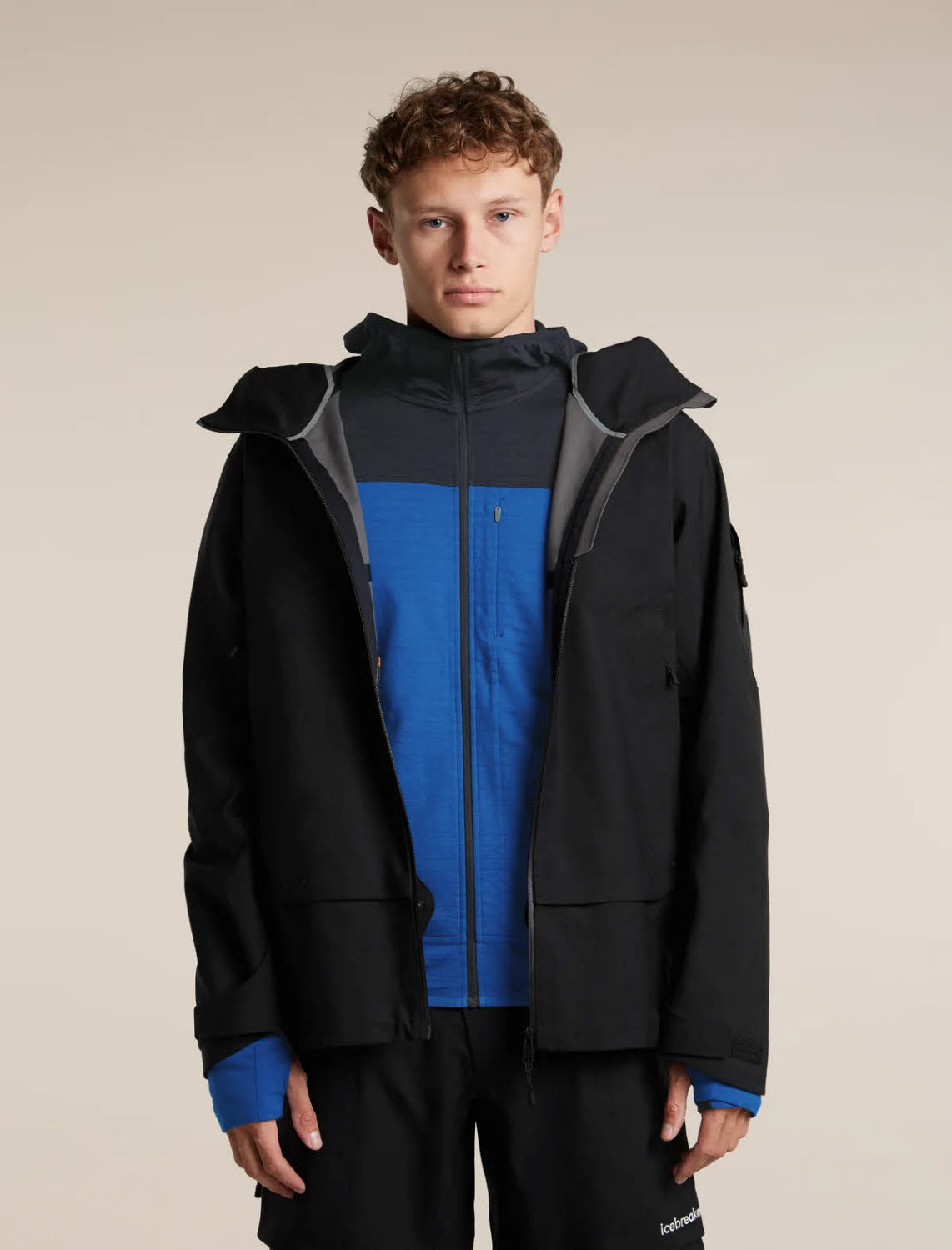 ICEBREAKER HE MER 300 RF DESCENT LS ZIP HOODY Herren Skirolli blau/midnight navy