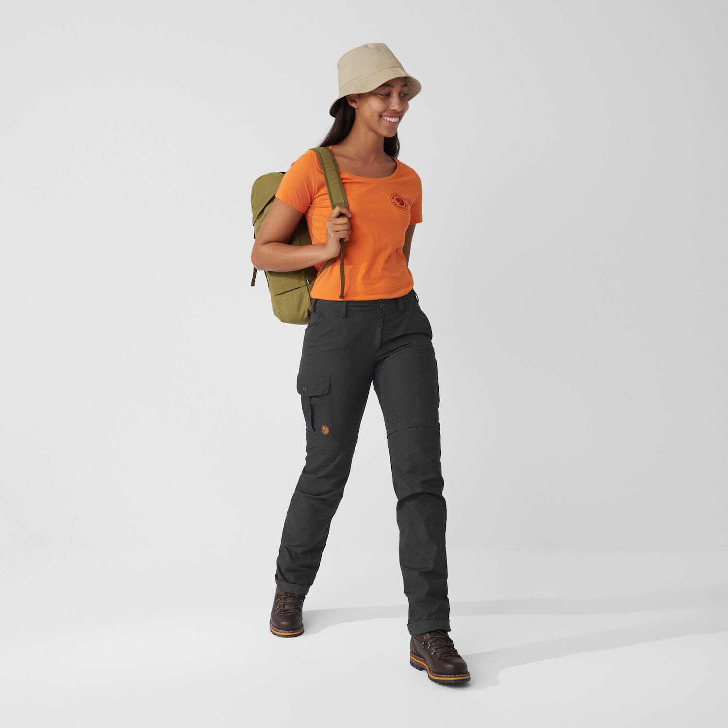 Fjällräven Karla Pro Zip-off Trousers W Wanderhose Wandershorts Damen dunkelblau