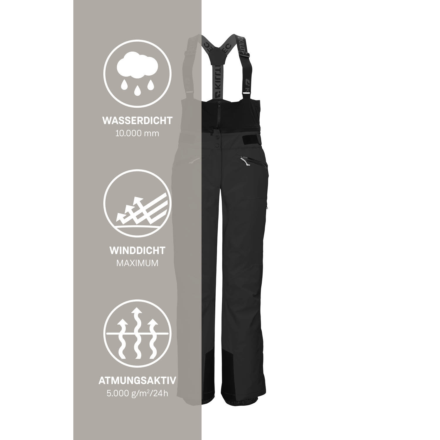 Killtec KSW 114 WMN SKI PNTS Damen Skihose Schneehose Trägerhose schwarz
