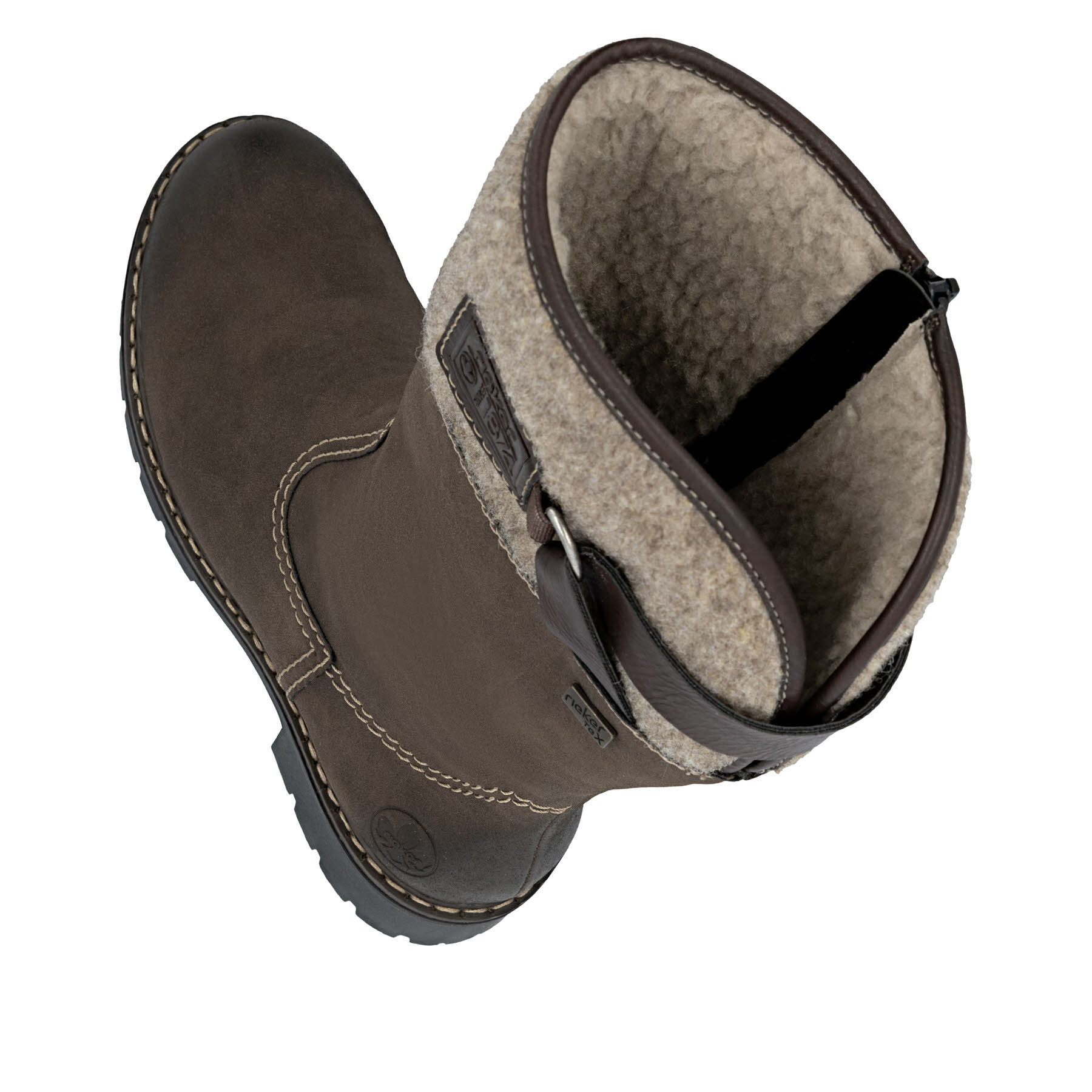 Rieker Damen Hochschaftstiefel dunkelbraun