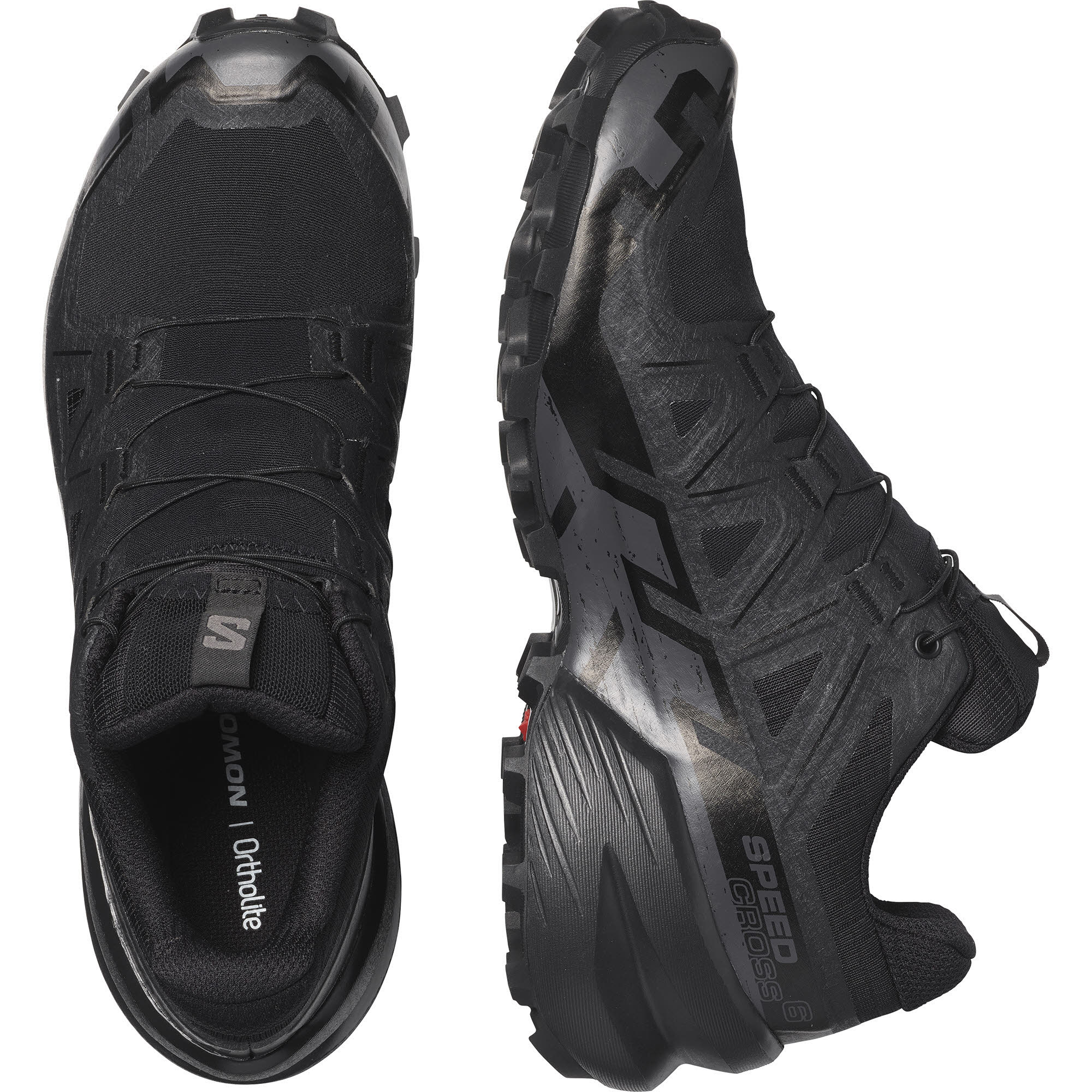 Salomon Speedcross 6 GTX Trailrunning-Schuhe mit Quicklace Wetterfest Damen Schwarz