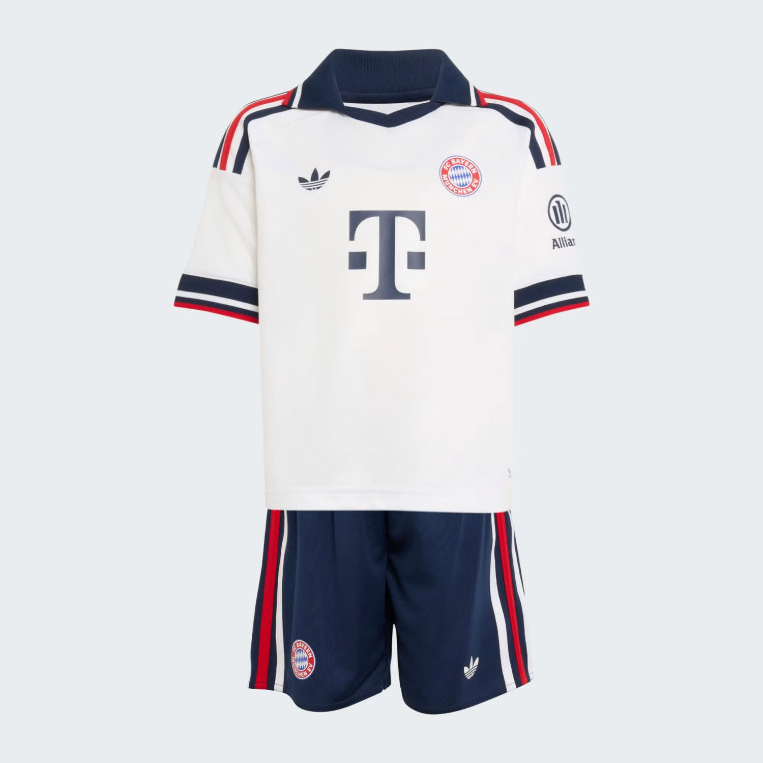 adidas FC Bayern München 26/27 Auswärtsset Kinder Trikot & Hose weiß