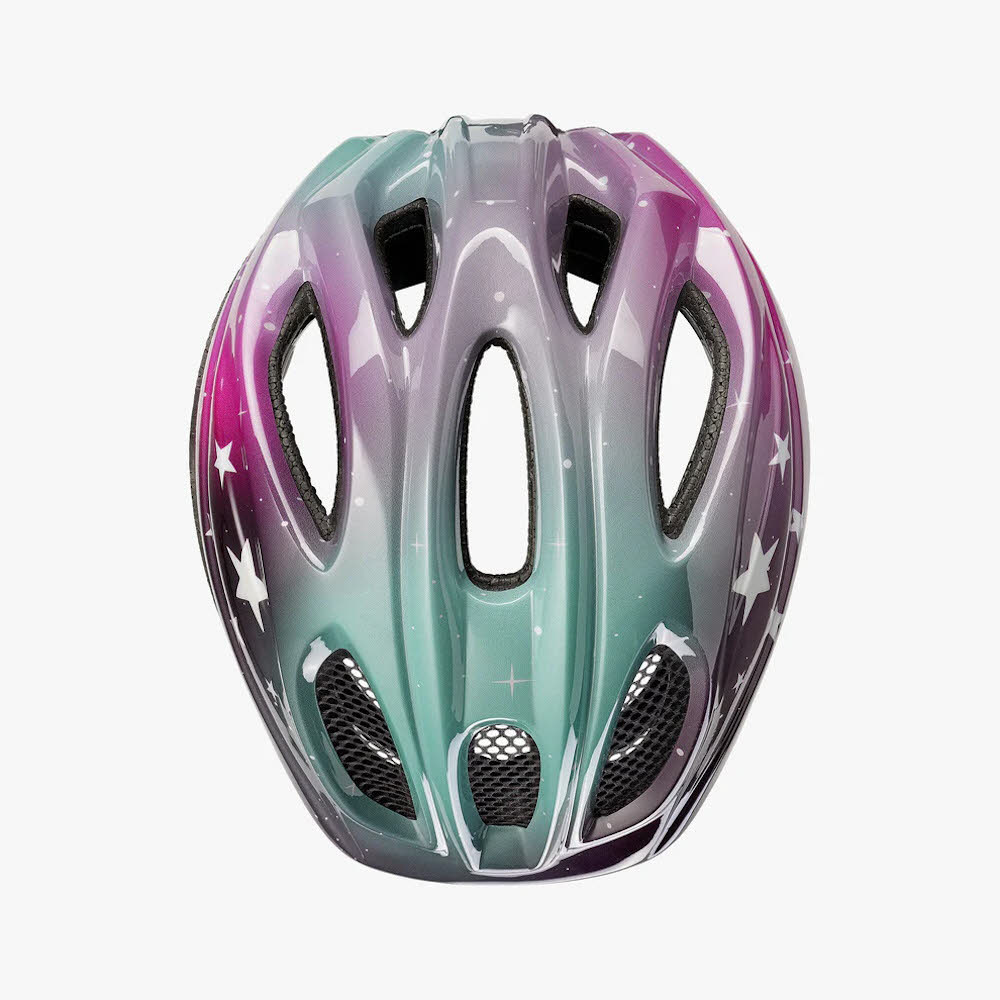 KED MEGGY II TREND Mädchen Fahrradhelm stars pink aqua glossy