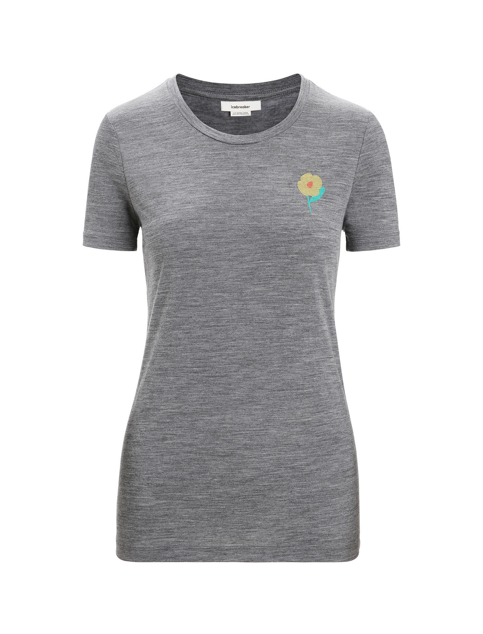Icebreaker Tech Lite II SS TEE Springtime Flowers Damen T-Shirt grau
