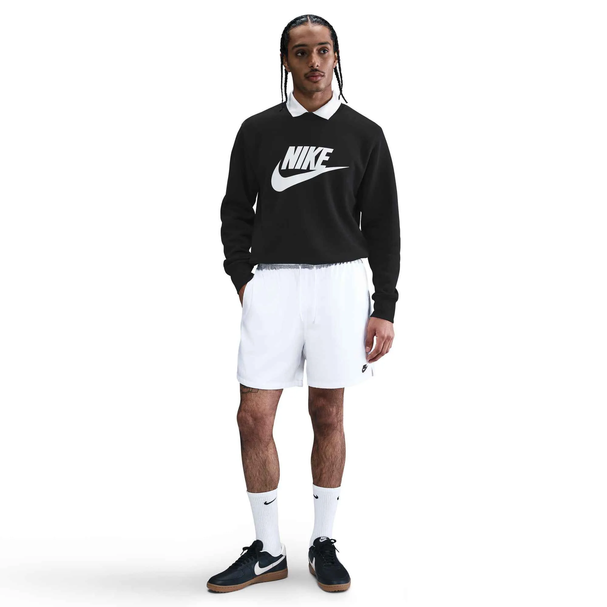 Nike Club Men"s Brushed Fleece Herren Sweatshirt Pullover schwarz