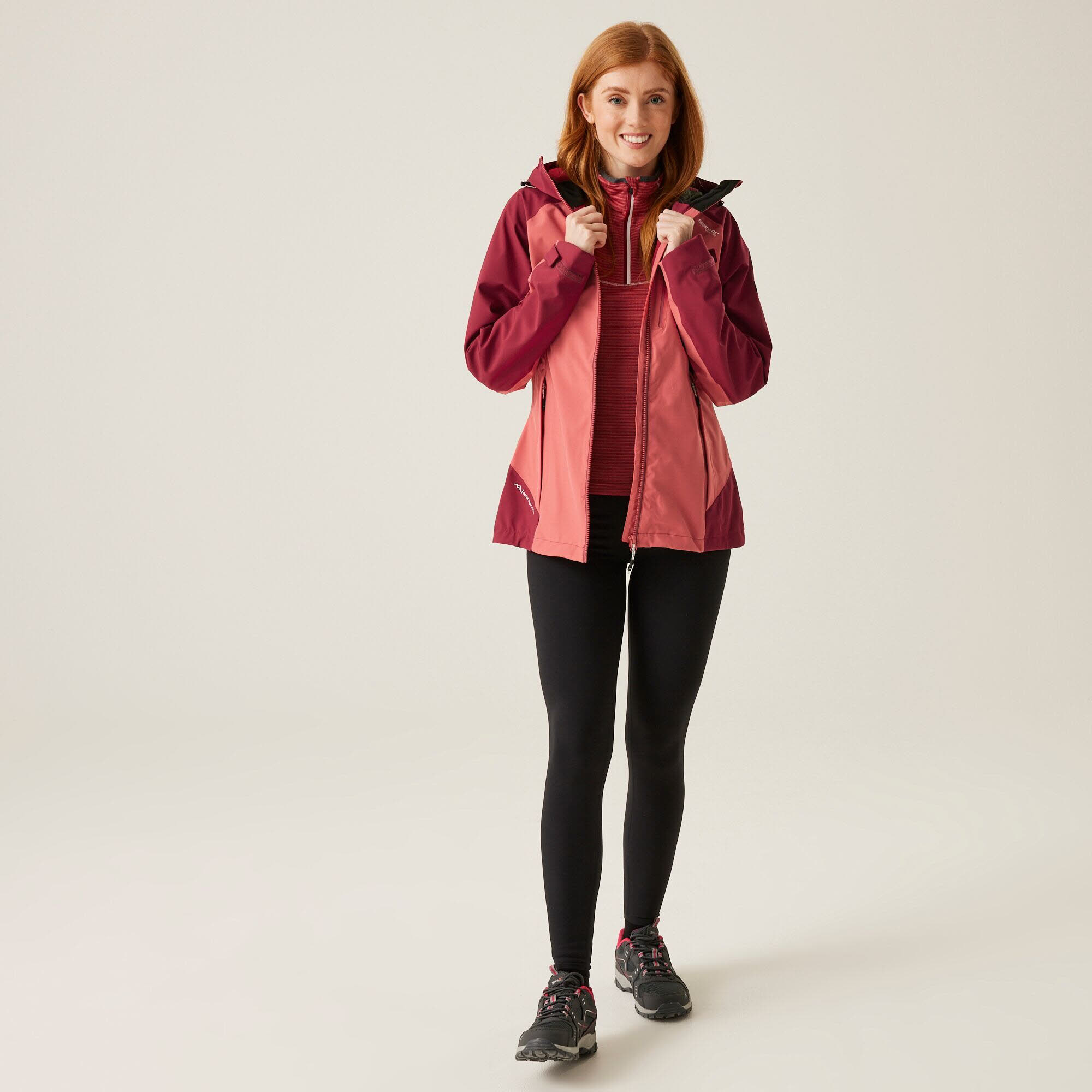 Regatta Birchdale Damen Regenjacke Walkingjacke Kapuzenjacke rot