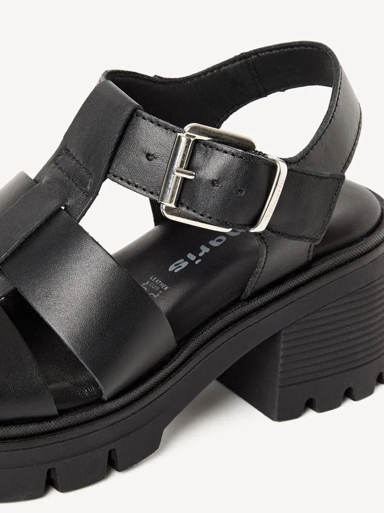 Tamaris Ledersandalette Damen schwarz