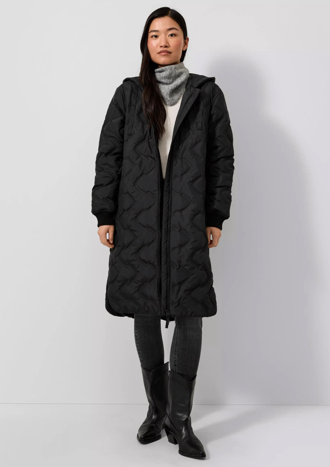 S.Oliver Damen Wintermantel Freizeitmantel schwarz