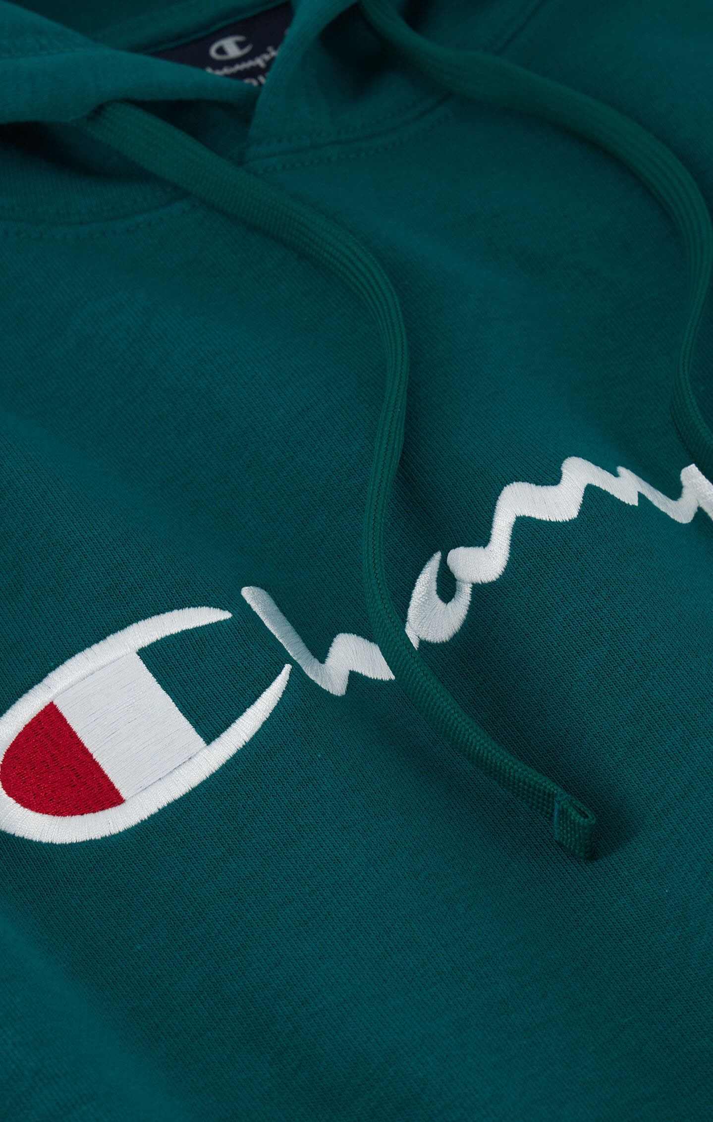 Champion Icons Herren Kapuzenpullover mit großem Sticklogo grün