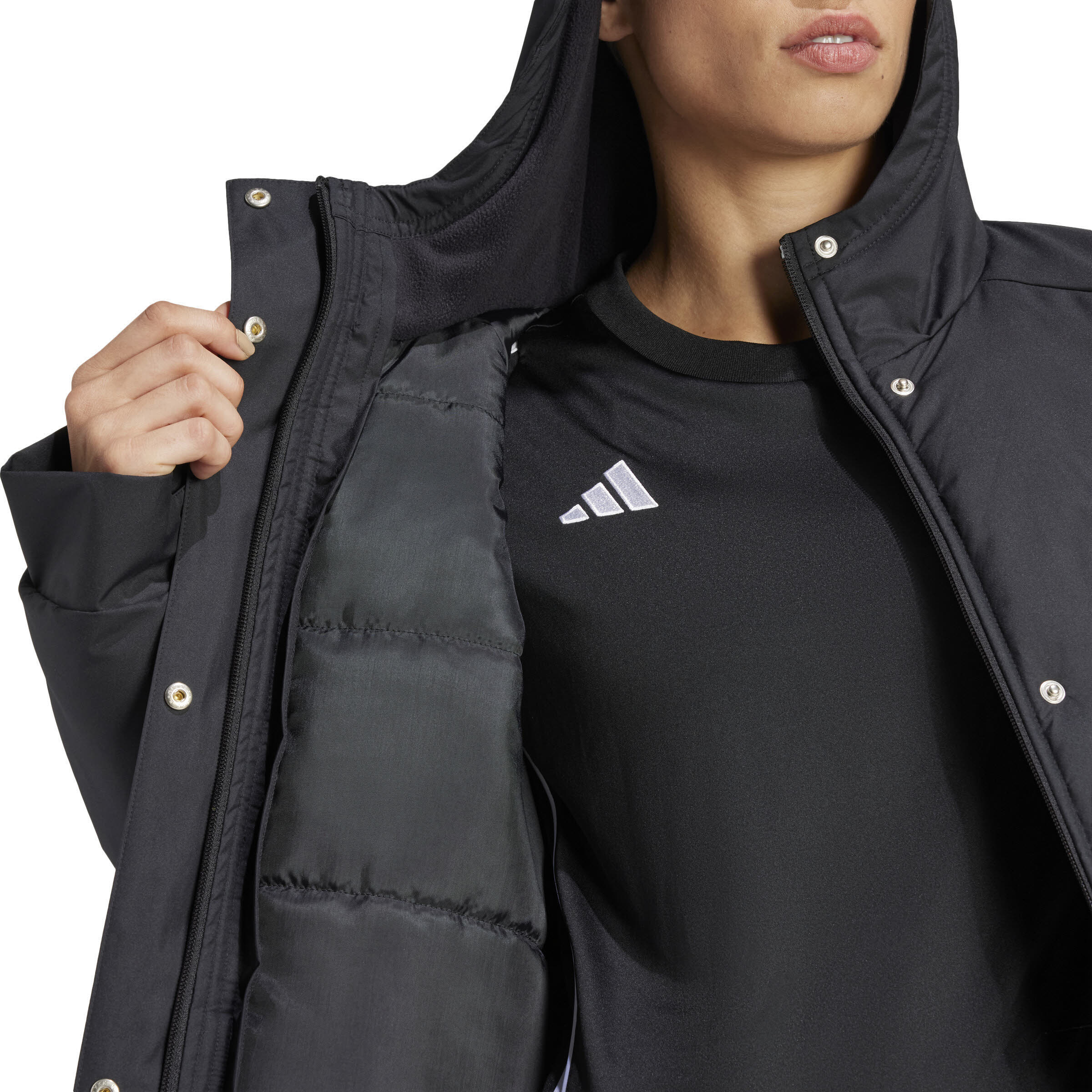 adidas Tiro 24 Stadium Parka Bankjacke Damen schwarz