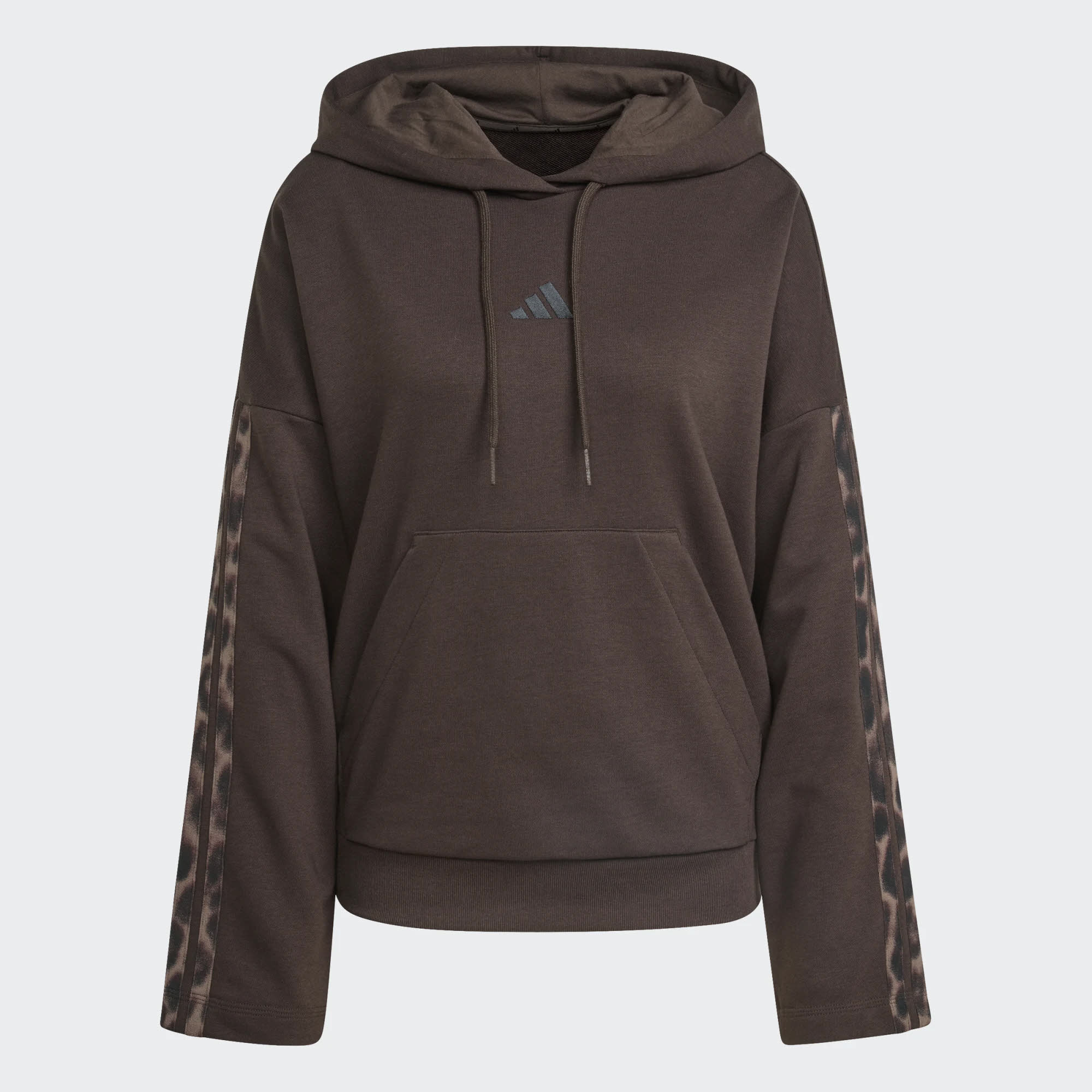 adidas Seasonal Essentials 3-Streifen Leopard Print French Terry Hoodie Damen